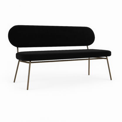 Bancheta catifea AMO culoare NEGRU