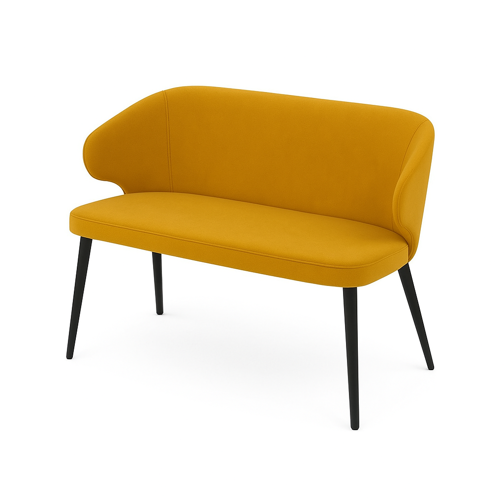 Bancheta catifea CAPRICE culoare GALBEN