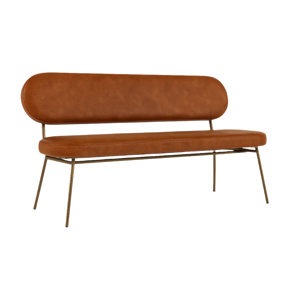 Bancheta piele AMO culoare TAUPE