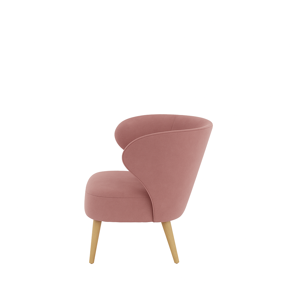 Fotoliu catifea ALBASTRA | model CAPRICE