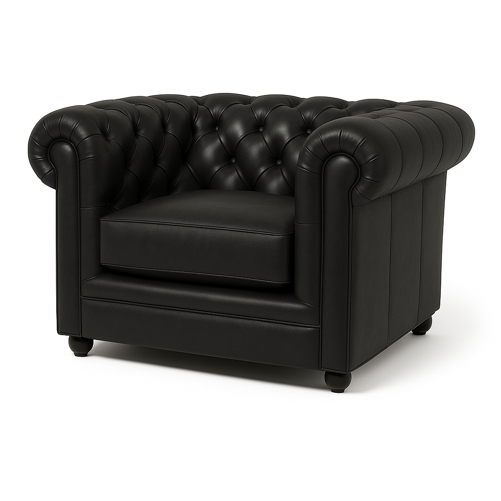 Fotoliu piele NEAGRA | model CA