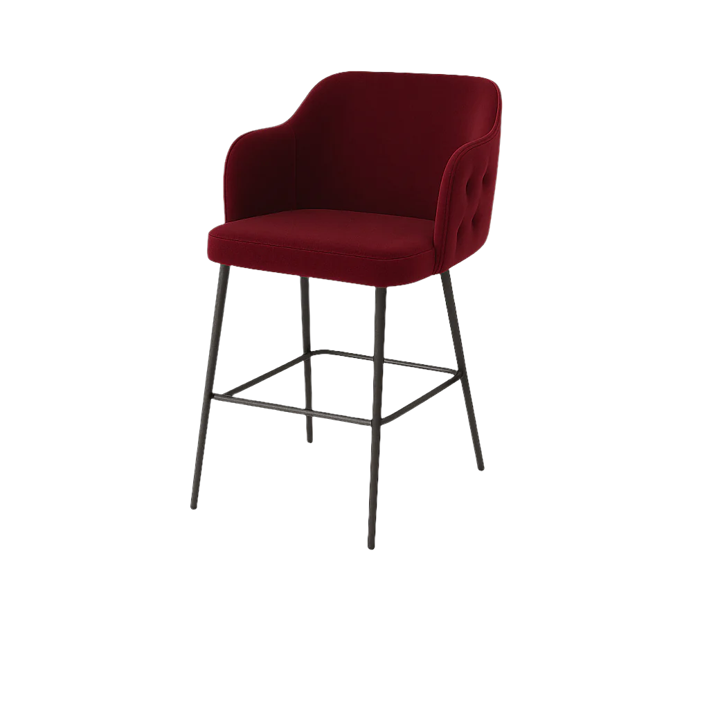 Scaun bar catifea BORDO | model TEONA