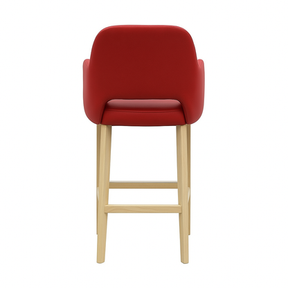 Scaun bar piele naturala BEJ | model APRIL