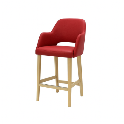 Scaun bar piele naturala BEJ | model APRIL