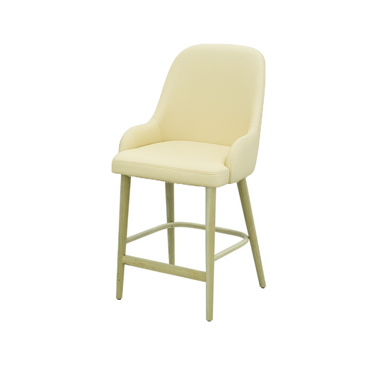 Scaun bar piele naturala BEJ | model ROCCO