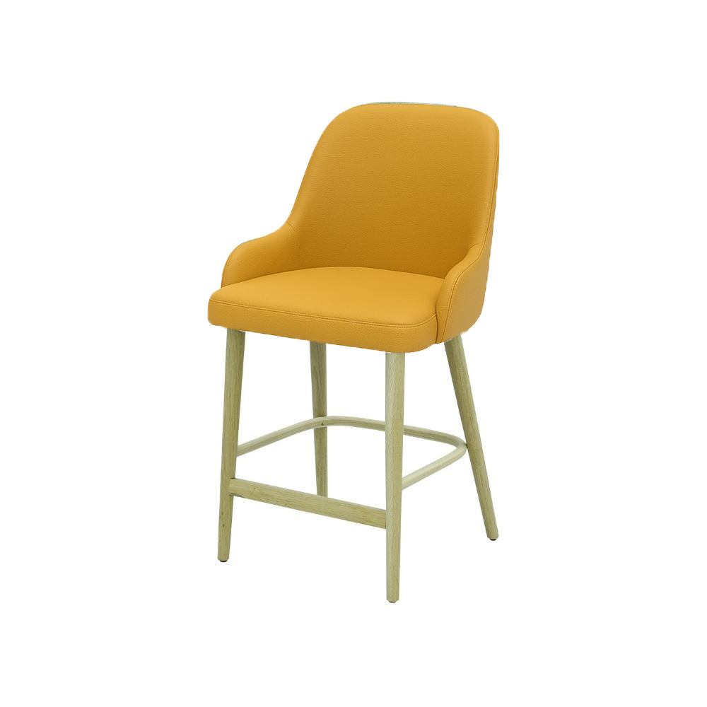 Scaun bar piele GALBENA | model ROCCO