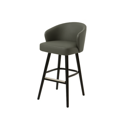 Scaun bar piele naturala BEJ | model BRUNO