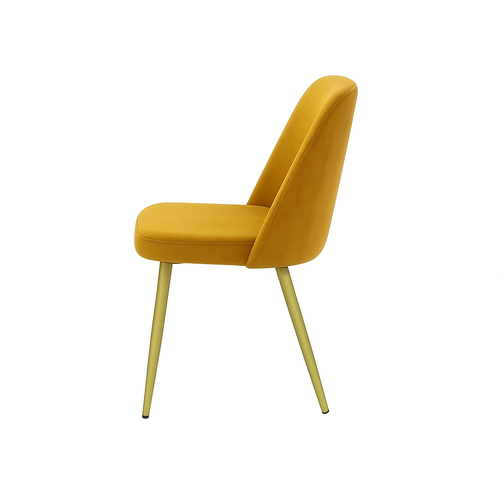 Scaun catifea GALBENA | model FOX