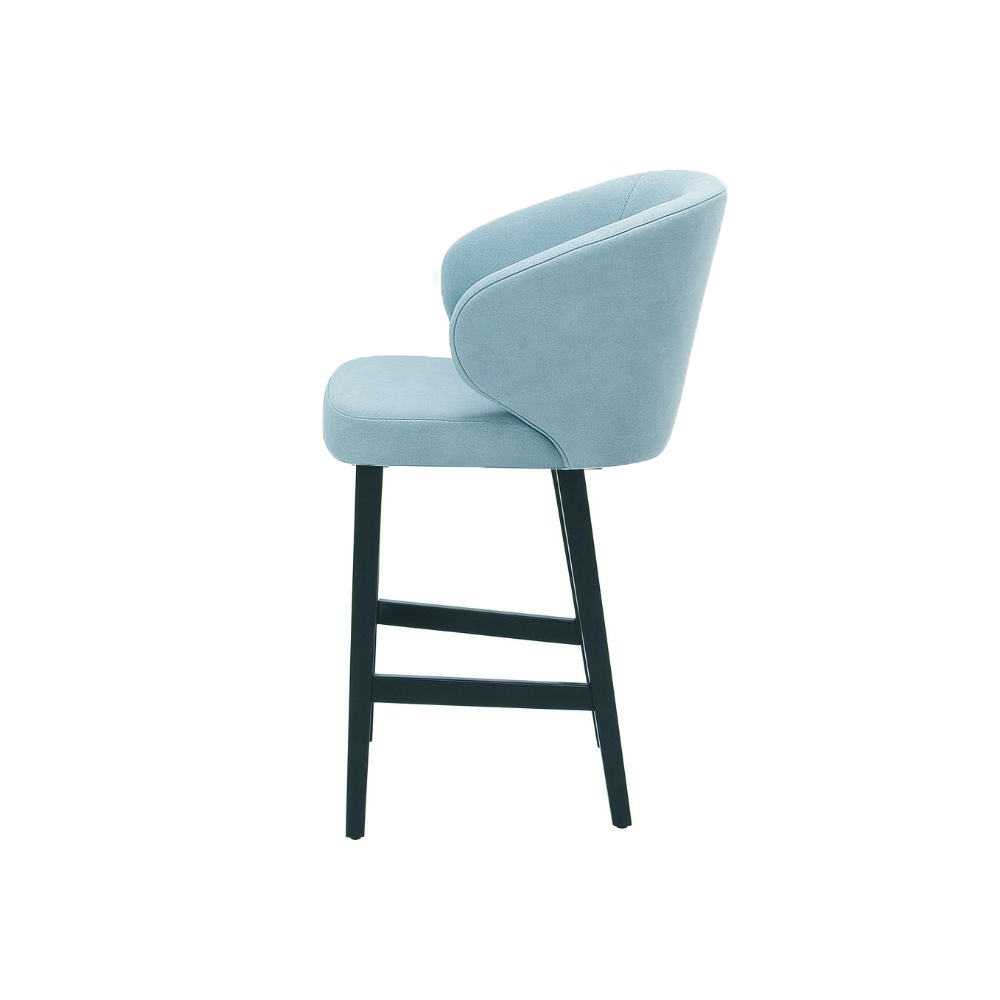 Scaun de bar catifea BEJ | model CAPRICE