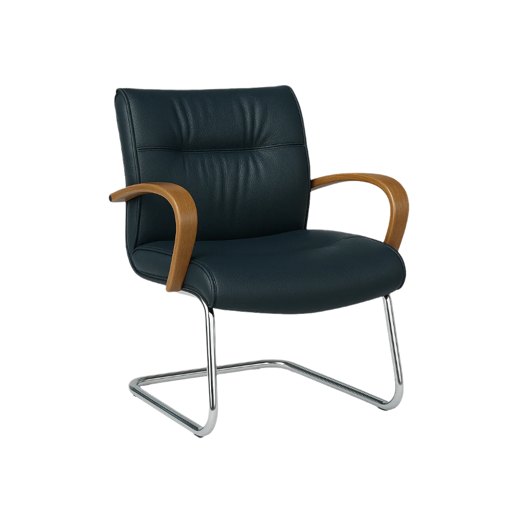 Scaun ergonomic piele NEAGRA | model BIG STAR V