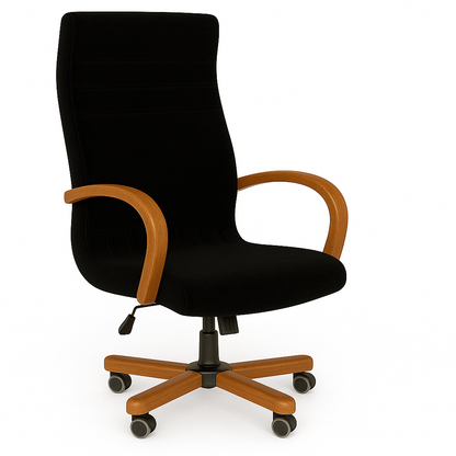 Scaun birou catifea NEAGRA | model GOLD P