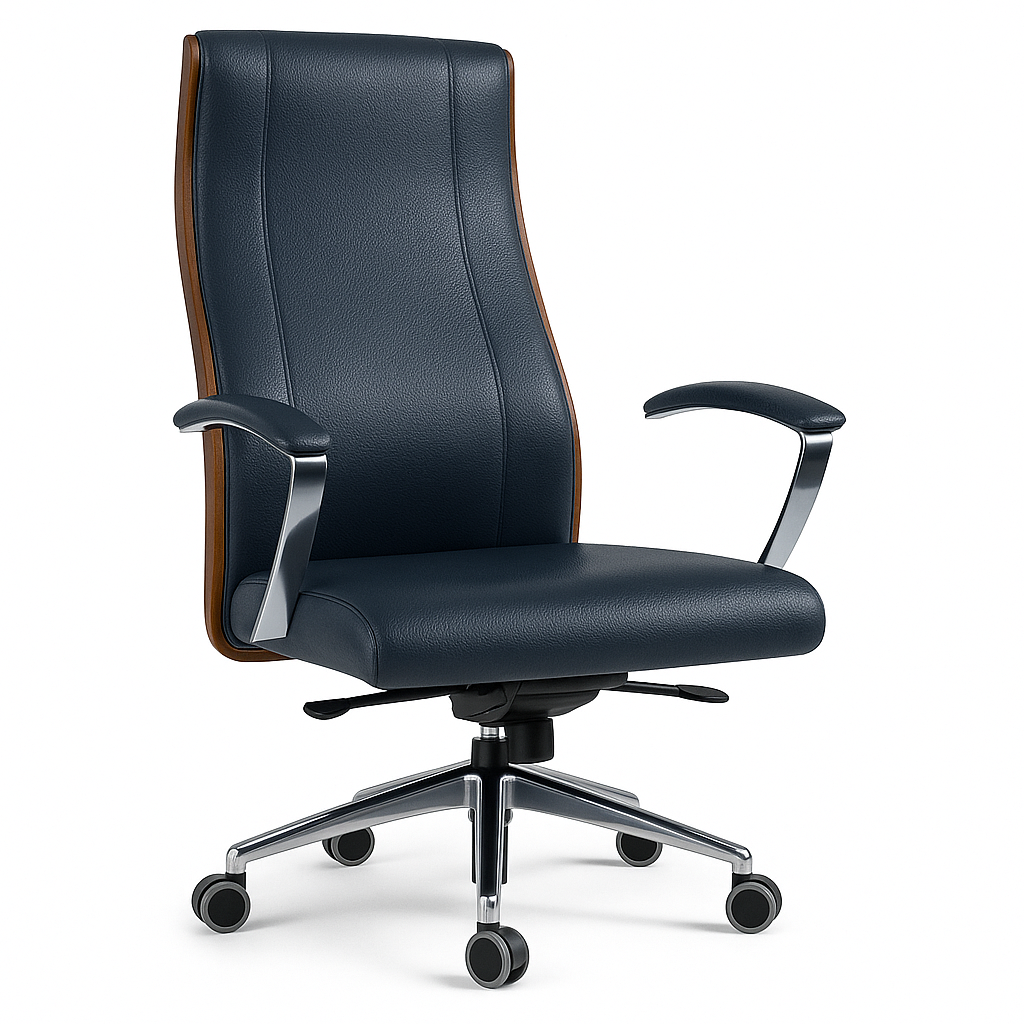 Scaun birou piele ALBASTRA | model BOSS P