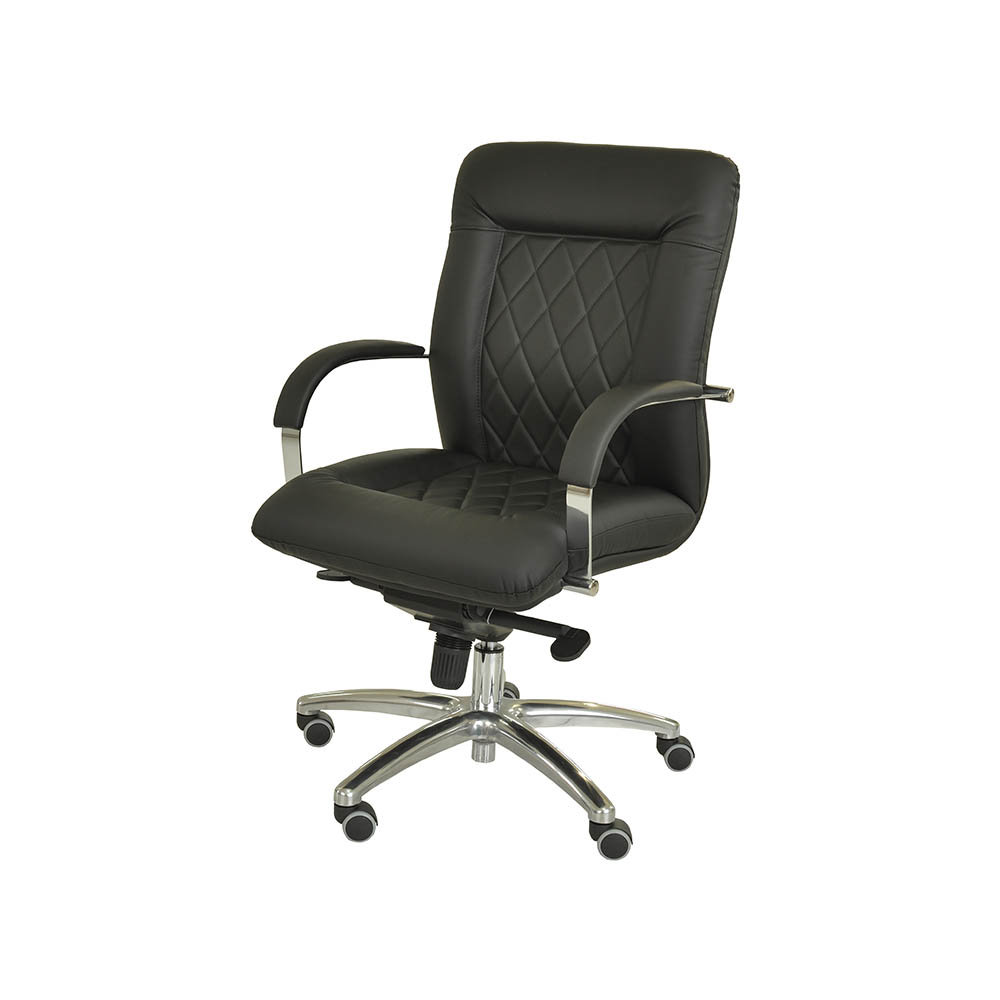 Scaun birou piele NEAGRA | model DONALD O