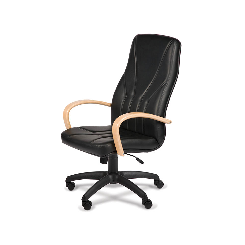 Scaun birou piele NEAGRA | model BETA P