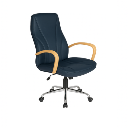 Scaun de birou piele ALBASTRU | model BETA P