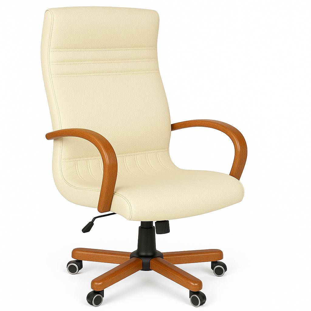 Scaun birou piele NEAGRA | model GOLD P