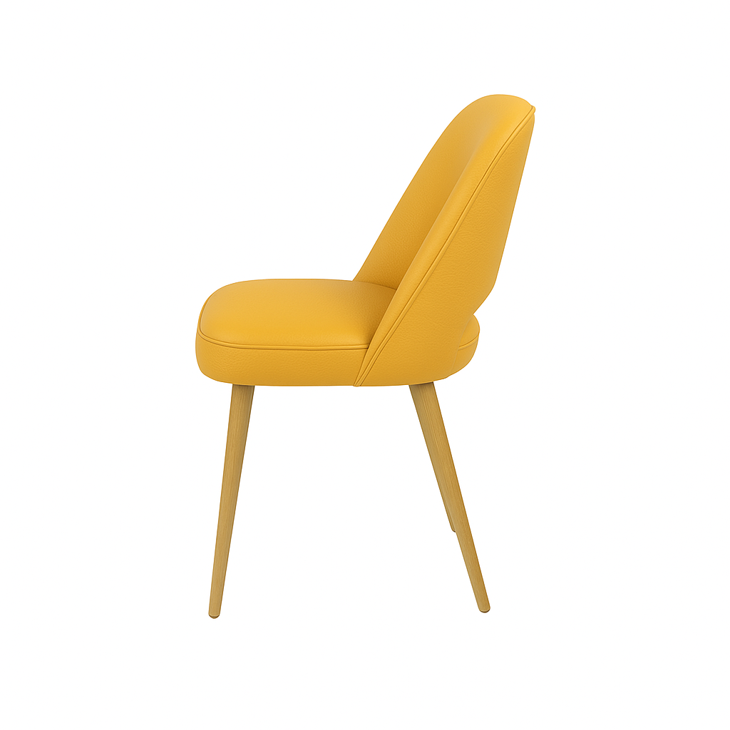 Scaun piele GALBENA | model HUGO