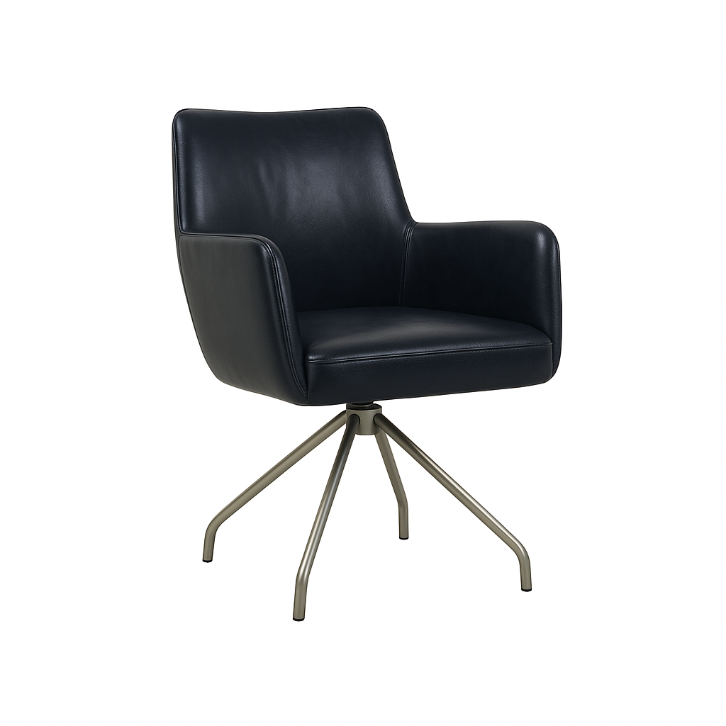 Scaun piele NEAGRA| model PISTA B
