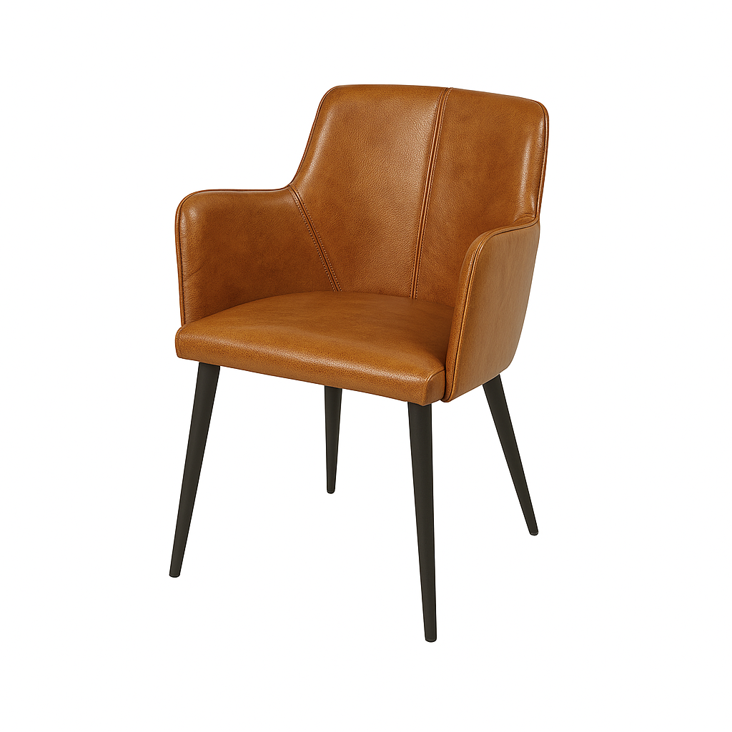 Scaun piele NEAGRA | model RESI